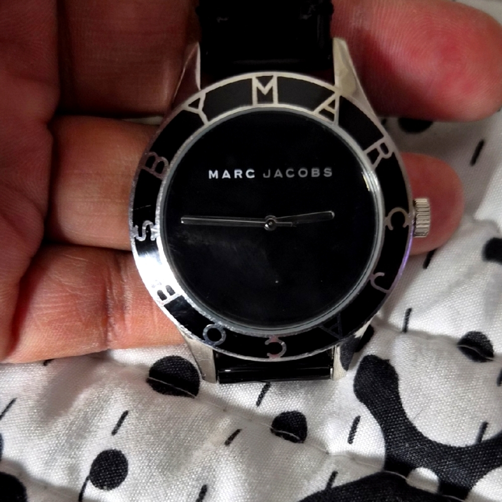 Marc Jacobs Black and Silver Timepiece